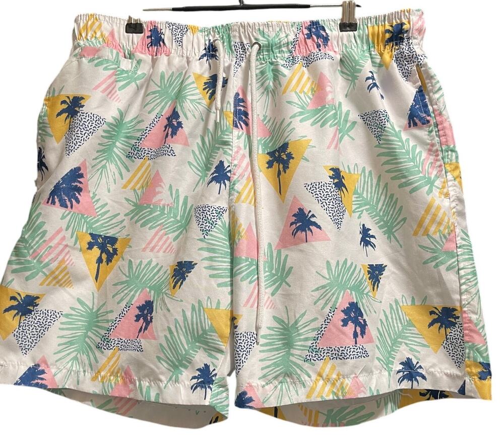 Free Planet Neon Tropical Swim Trunks - Men's Size XL